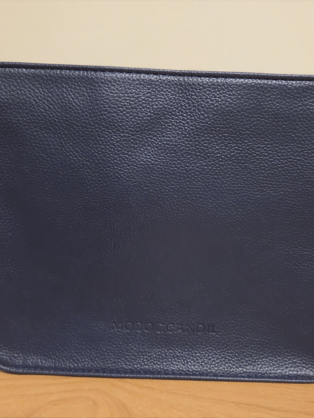 Moroccanoil Navy Leather Cosmetic Bag